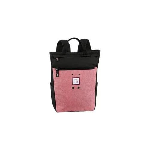Cityrucksack KANGAROOS, Gr. B/H/T: 25cm x 36,5cm x 17cm, pink (pink, schwarz), Nylon, Rucksäcke Cityrucksack, Freizeitrucksack Arbeitsrucksack