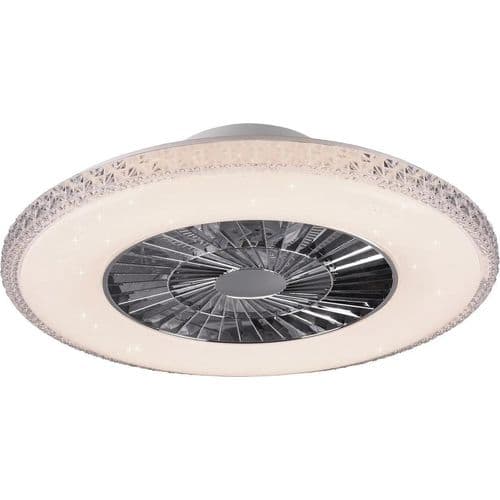 Reality Leuchten Led Deckenventilator Ventilator Led Harstad Kristallrahmen