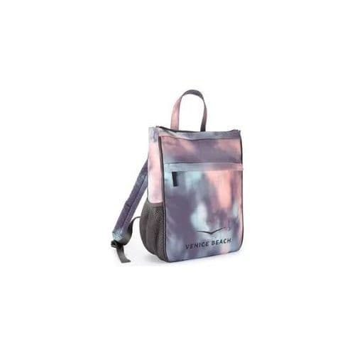 Rucksack VENICE BEACH "Freizeitrucksack, Sportrucksack", Damen, Gr. B/H/T: 27cm x 38cm x 13cm, blau (rosé, blau, grau), Stoff, Textil, gemustert,