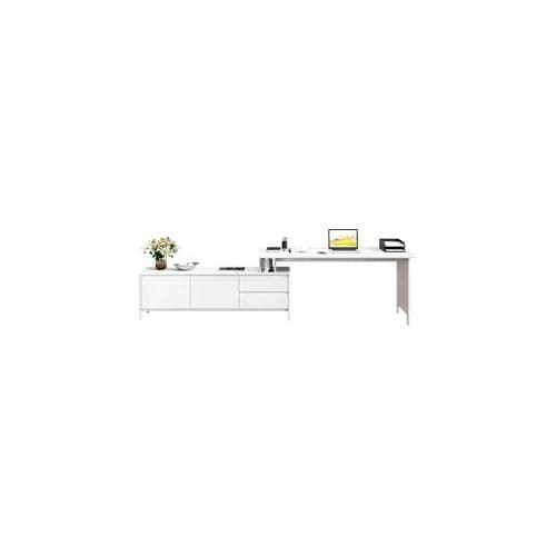 Schreibtisch OTTO HOME "Luven, aus Massivholz", weiß, B:170cm H:76cm T:60cm, Tische, Schreibtisch, in 2 Breiten, variable Nutzung als Schreibtisch