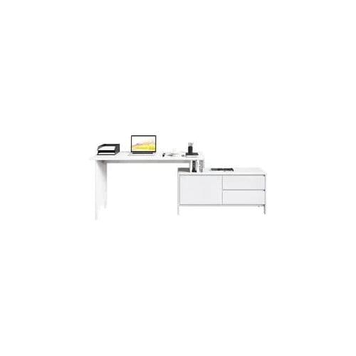Schreibtisch OTTO HOME "Luven, aus Massivholz", weiß, B:140cm H:76cm T:60cm, Tische, Schreibtisch, in 2 Breiten, variable Nutzung als Schreibtisch