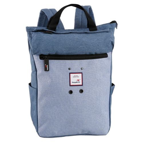 Cityrucksack KANGAROOS, Gr. B/H/T: 25cm x 36,5cm x 17cm, blau (hellblau), Nylon, Rucksäcke Cityrucksack, Freizeitrucksack Arbeitsrucksack